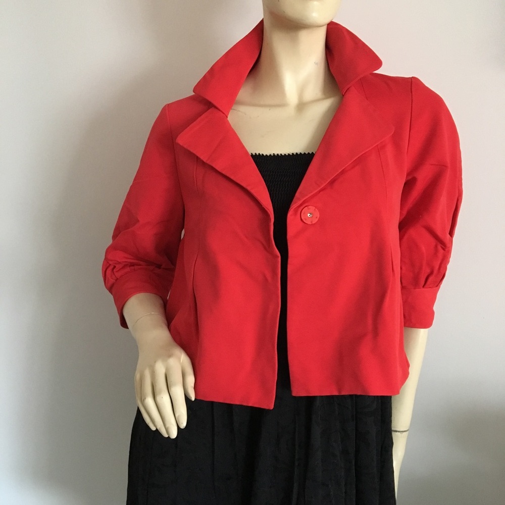 Nine West petite cropped 3/4 sleeve jacket size 4P